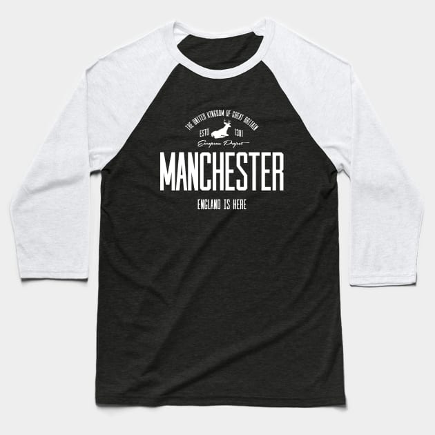 Great Britain, England, Manchester Baseball T-Shirt by NEFT PROJECT